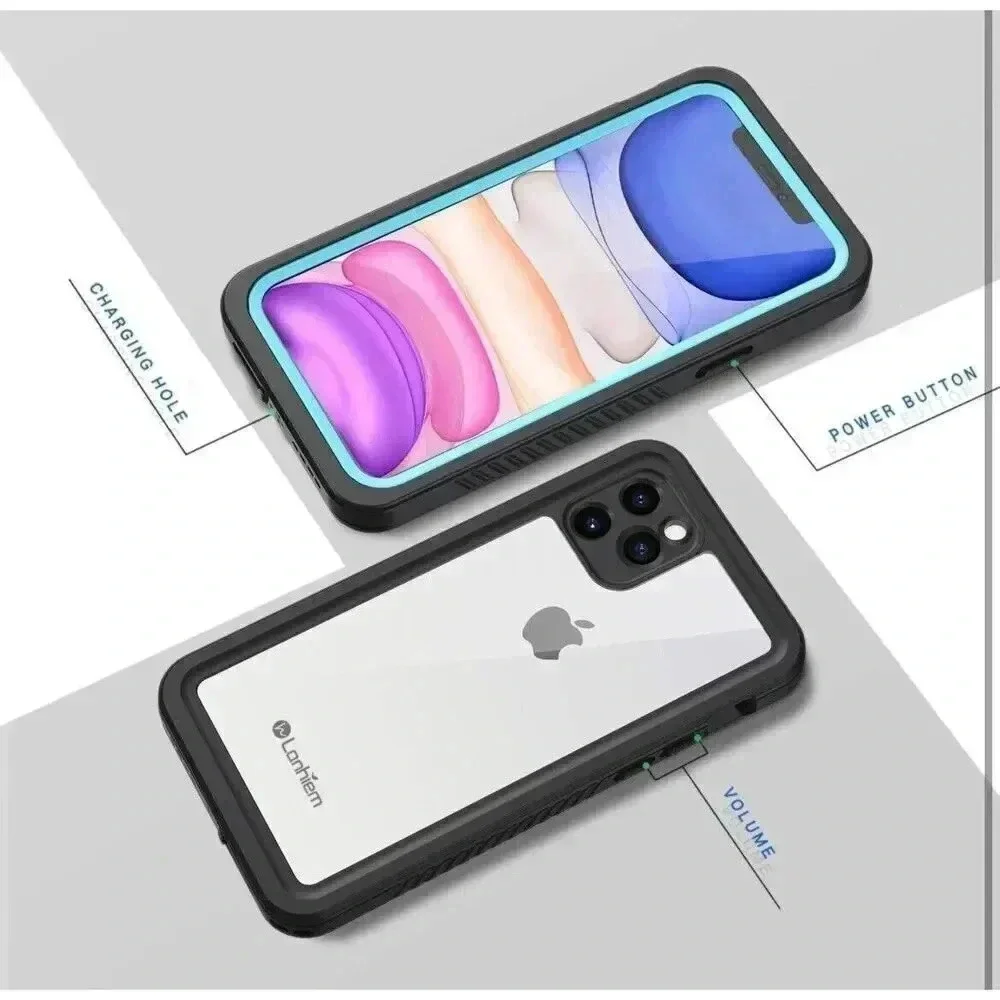 Lanhiem IP68 Waterproof Case For iPhone 11 Pro 5.8” 360°‎ Protection With Strap